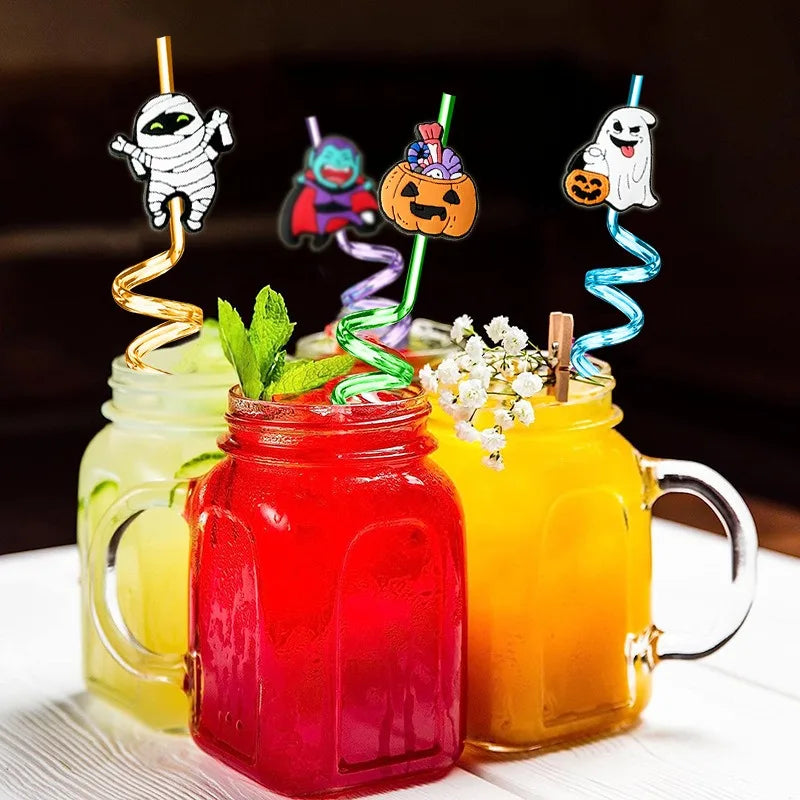 Plastic Halloween Straw 8pcs