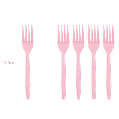 Disposable Plastic Cutlery Set 24Pcs