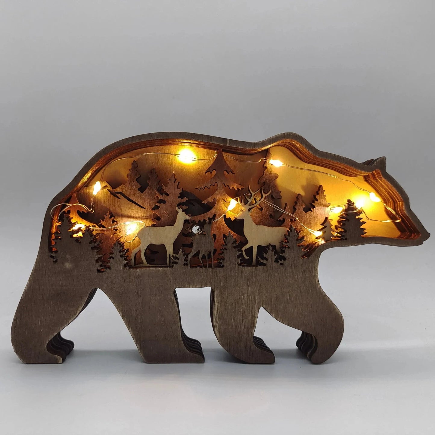 Wooden Elk/Bear Ornament