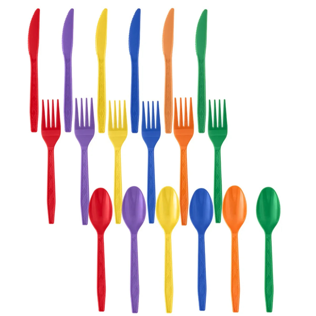 Disposable Plastic Cutlery Set 24Pcs