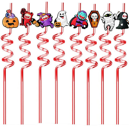 Plastic Halloween Straw 8pcs