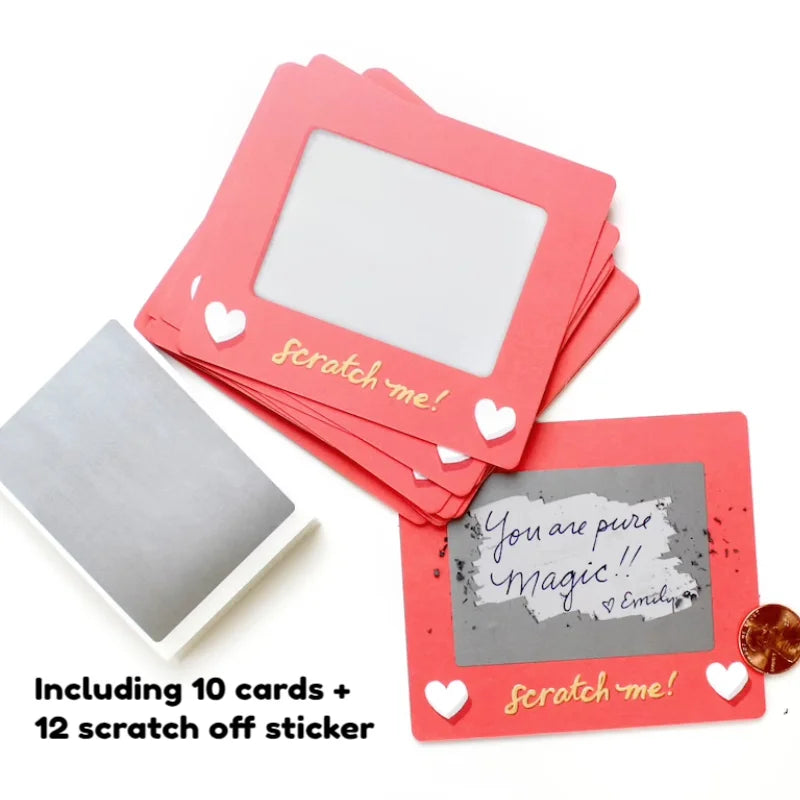 Scratch-Off Love Greeting Cards 10pcs