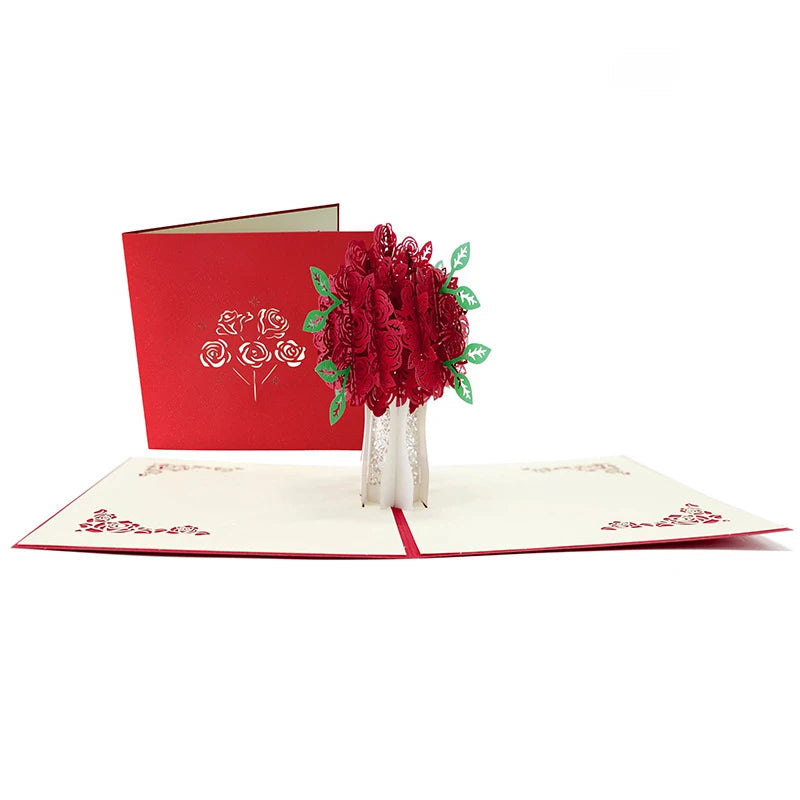 Roses 3D Pop Greeting Card