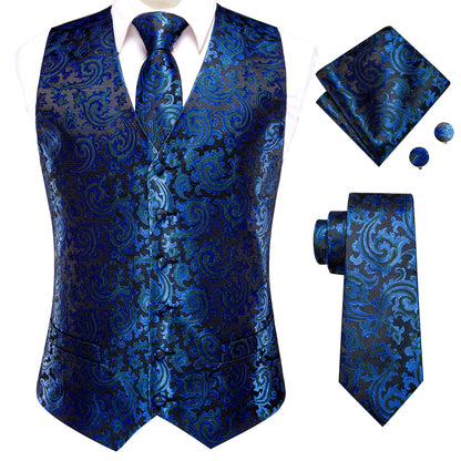 Men Colorful Vest + Tie