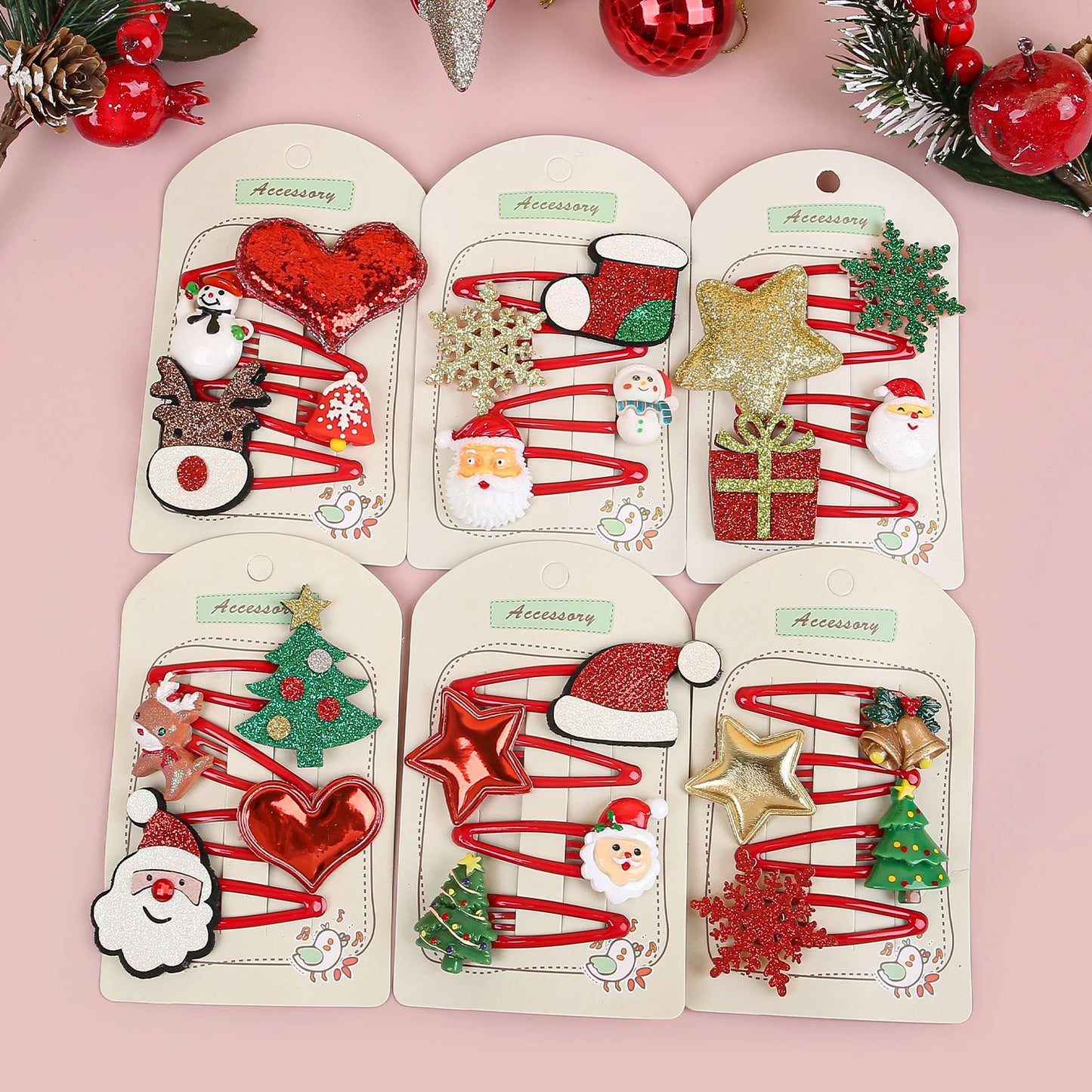 Christmas Hair Clips 4Pcs