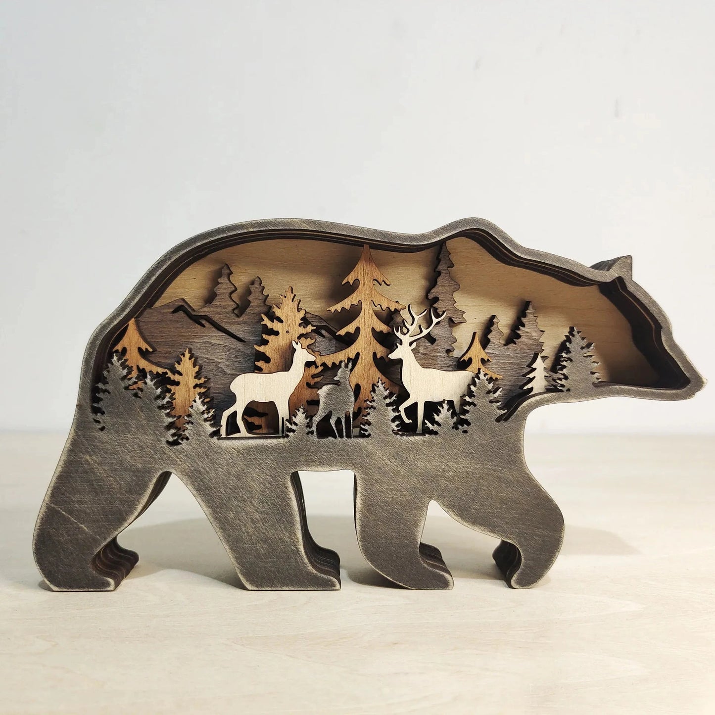 Wooden Elk/Bear Ornament