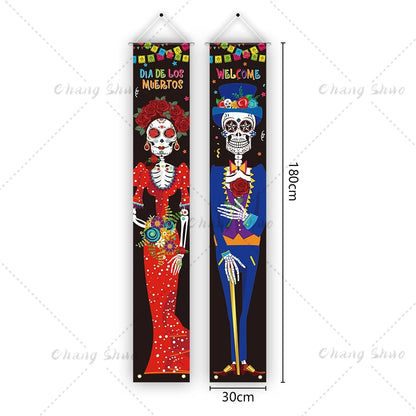 Porch Banner Dia De Los Muertos