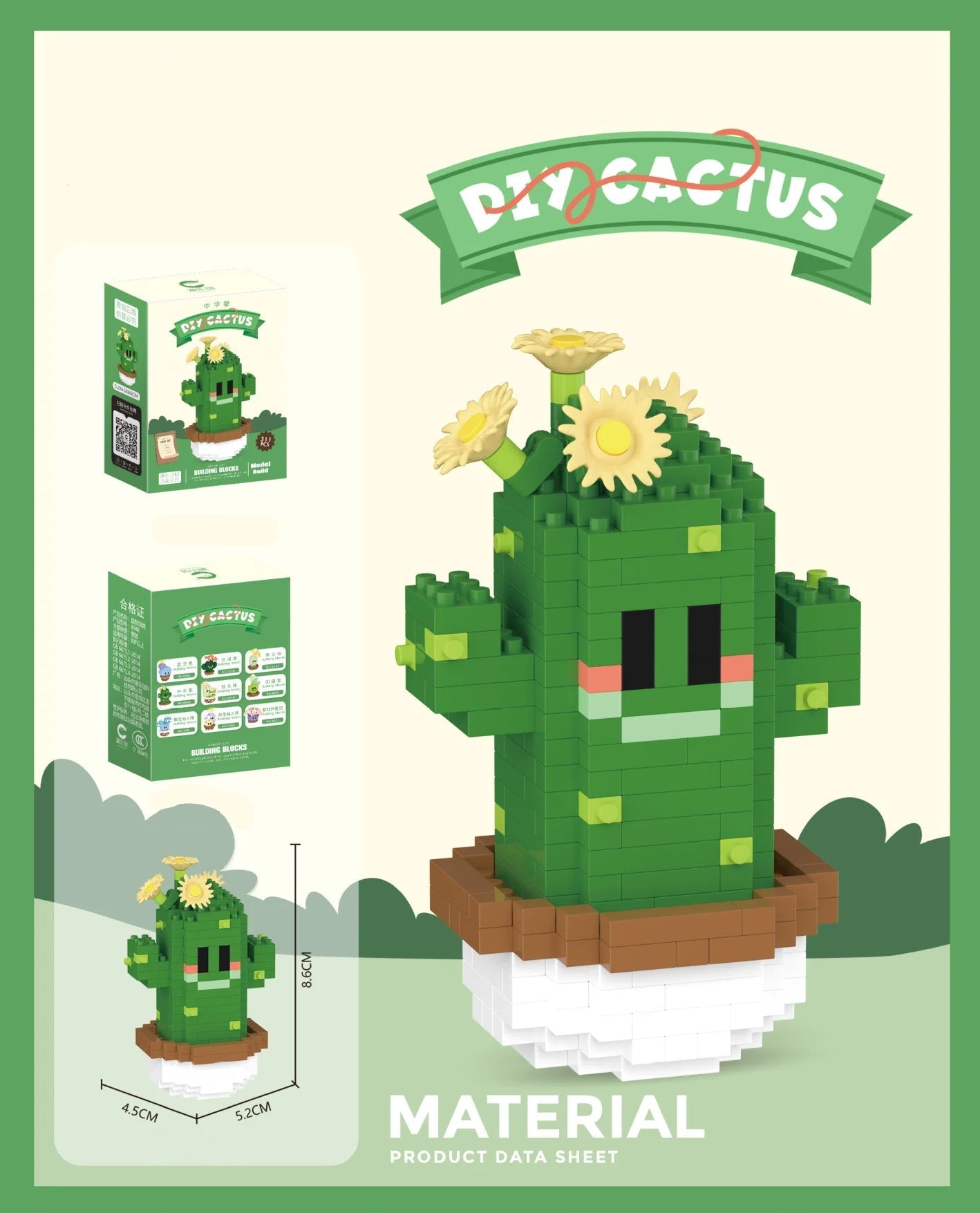 Mini Cactus Building Blocks