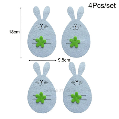 Easter Felt Cutlery Holder 4Pcs