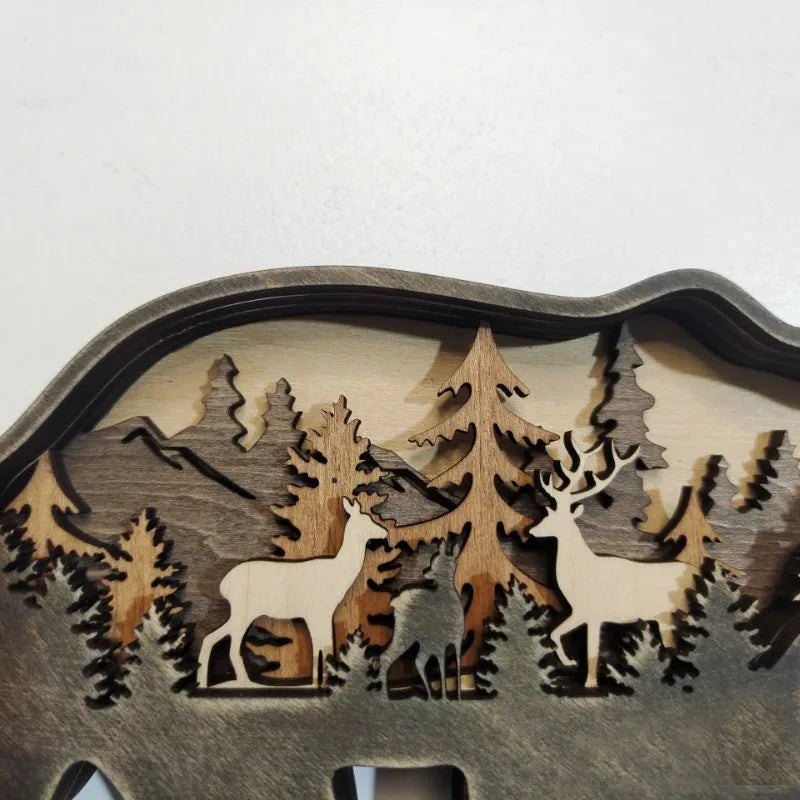 Wooden Elk/Bear Ornament