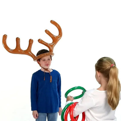 Inflatable Reindeer Hat Ring Toss Game