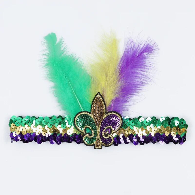 Feather Sequin Headband