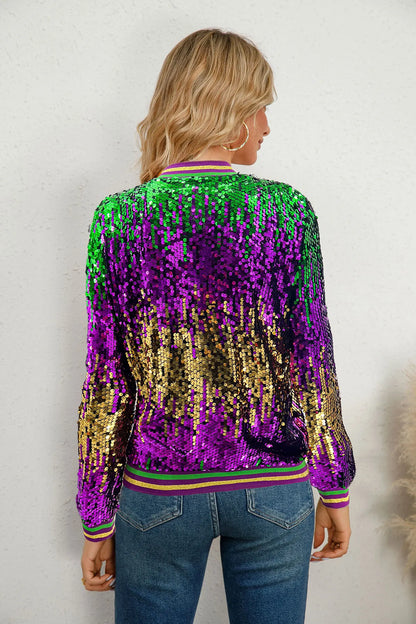 Sequins Long Sleeve Jacket