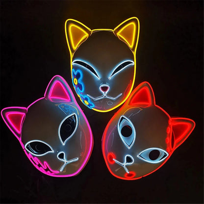 Neon LED Anime Mask