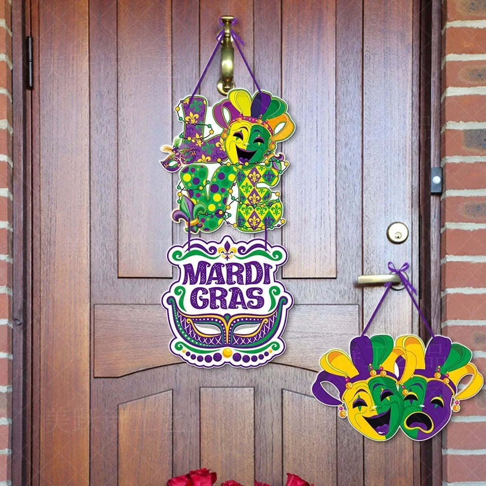 Mardi Gras Door Pendants