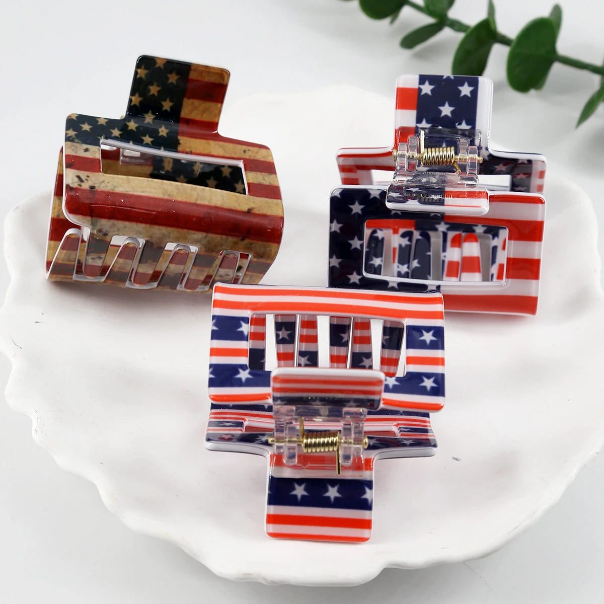 American Flag Hair Claw 5cm