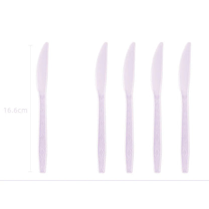 Disposable Plastic Cutlery Set 24Pcs