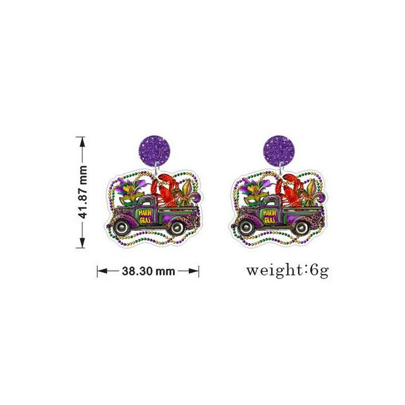 Mardi Gras Earrings