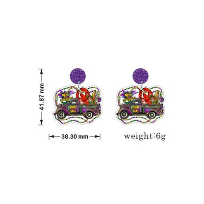 Mardi Gras Earrings