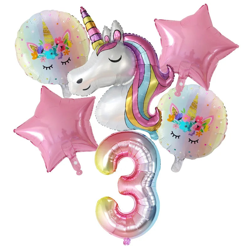 Unicorn Foil Balloon Set