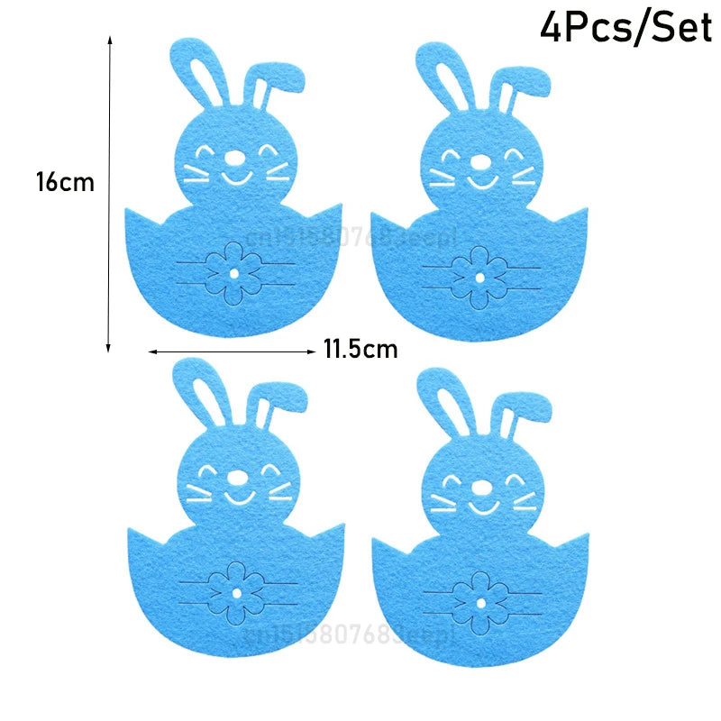 Easter Felt Cutlery Holder 4Pcs