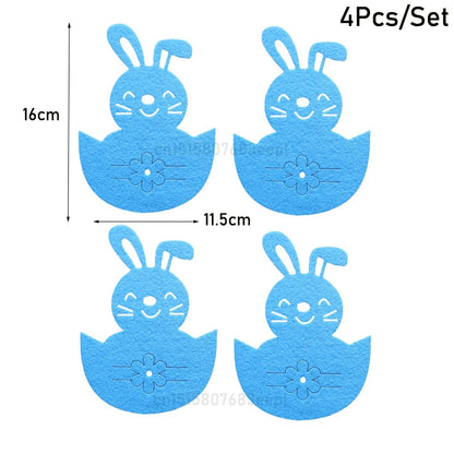 Easter Felt Cutlery Holder 4Pcs