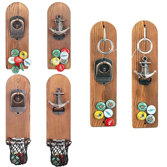 Bottle Opener and Magnetic Cap Holder