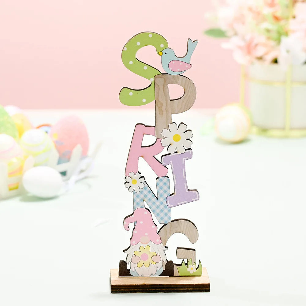 Easter text Wooden Ornaments