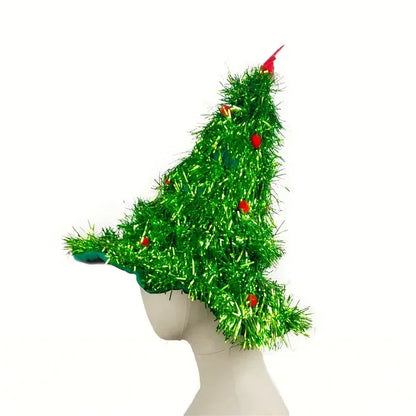 Tinsel Christmas Tree Hat