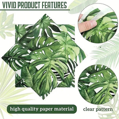 Tropical Leaf Napkins 20Pcs