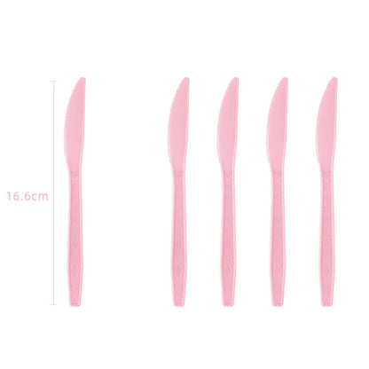 Disposable Plastic Cutlery Set 24Pcs