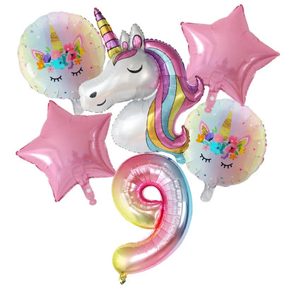 Unicorn Foil Balloon Set