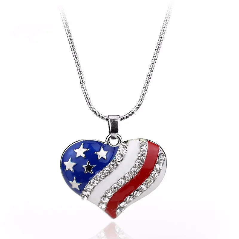 America Flag Necklace