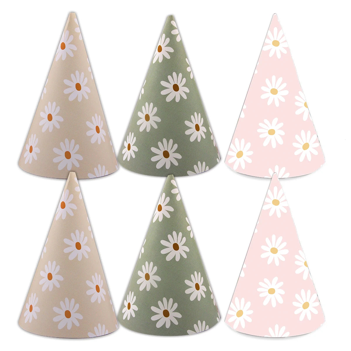 Daisy Party Hats 6pcs