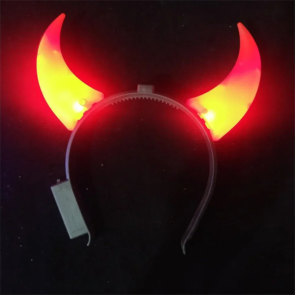 Devil Horns Headband LED