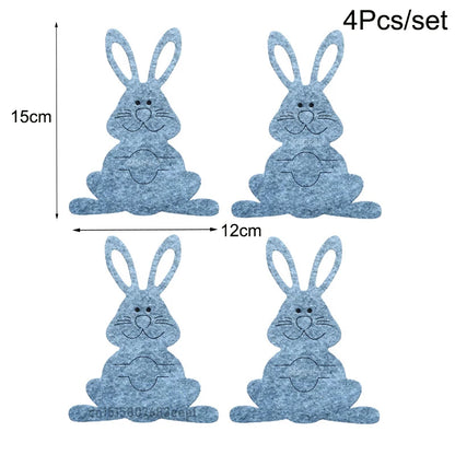 Easter Felt Cutlery Holder 4Pcs