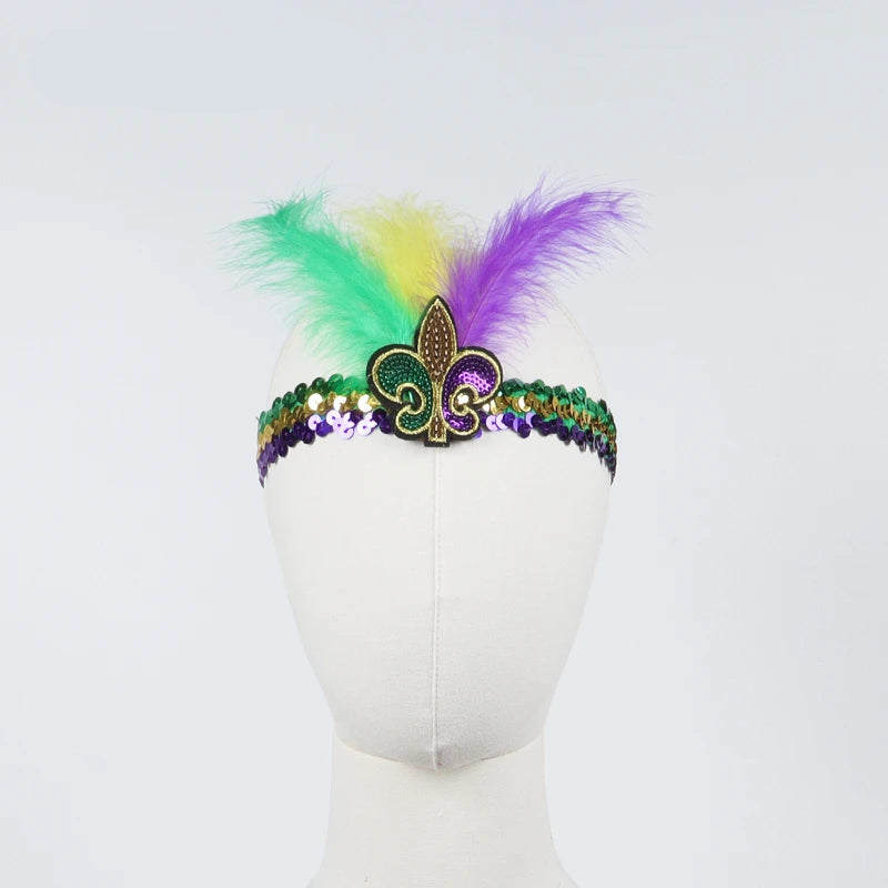 Feather Sequin Headband