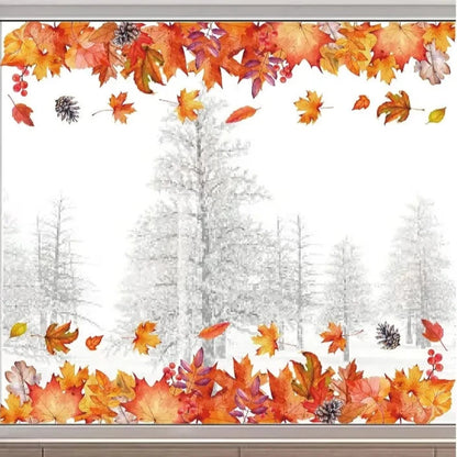 Large Fall Leaves Window Clings