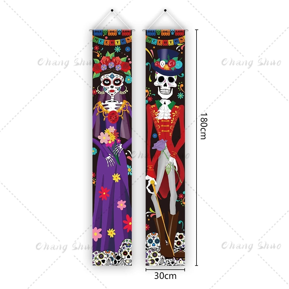 Porch Banner Dia De Los Muertos