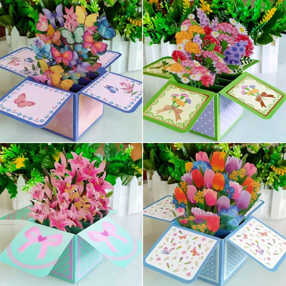 Bouquet Greeting Card 3D Pop-up