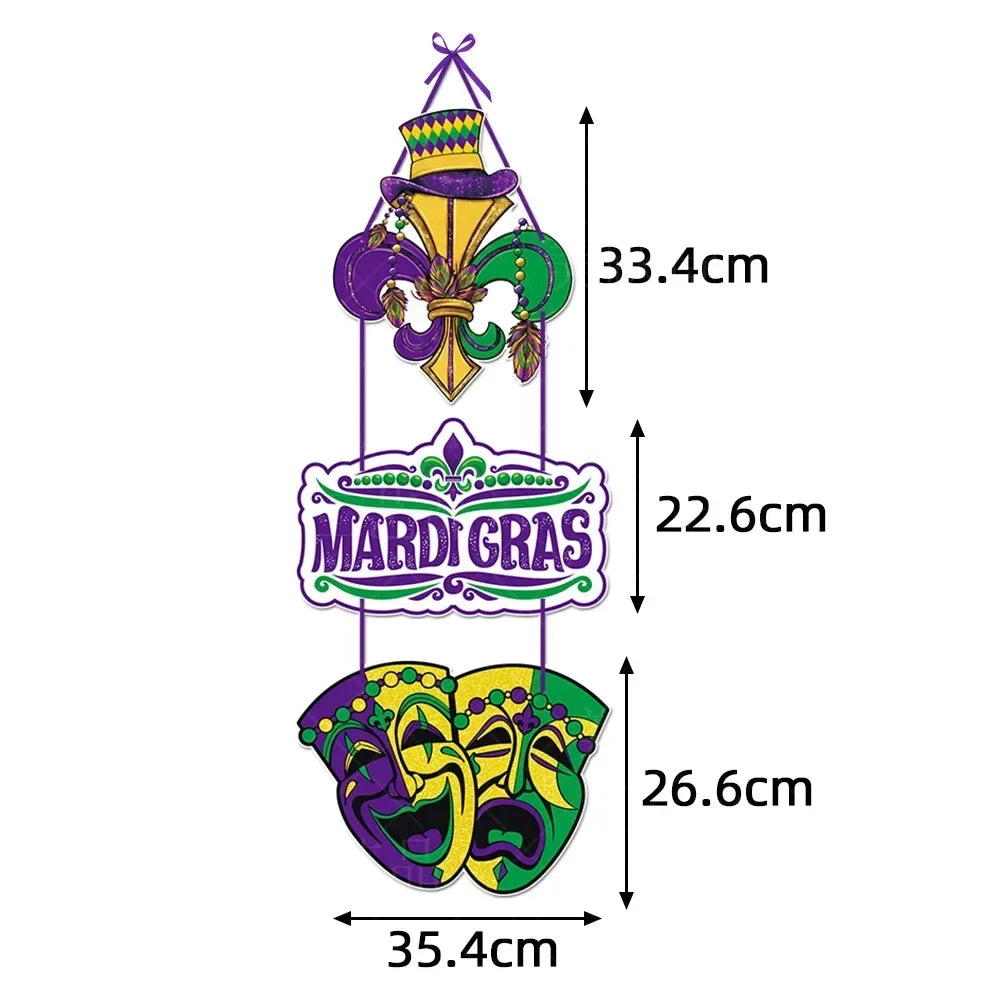 Mardi Gras Door Pendants