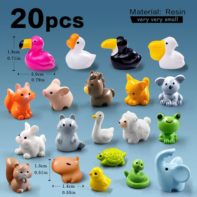 Miniature Animal Figurines 10Pcs