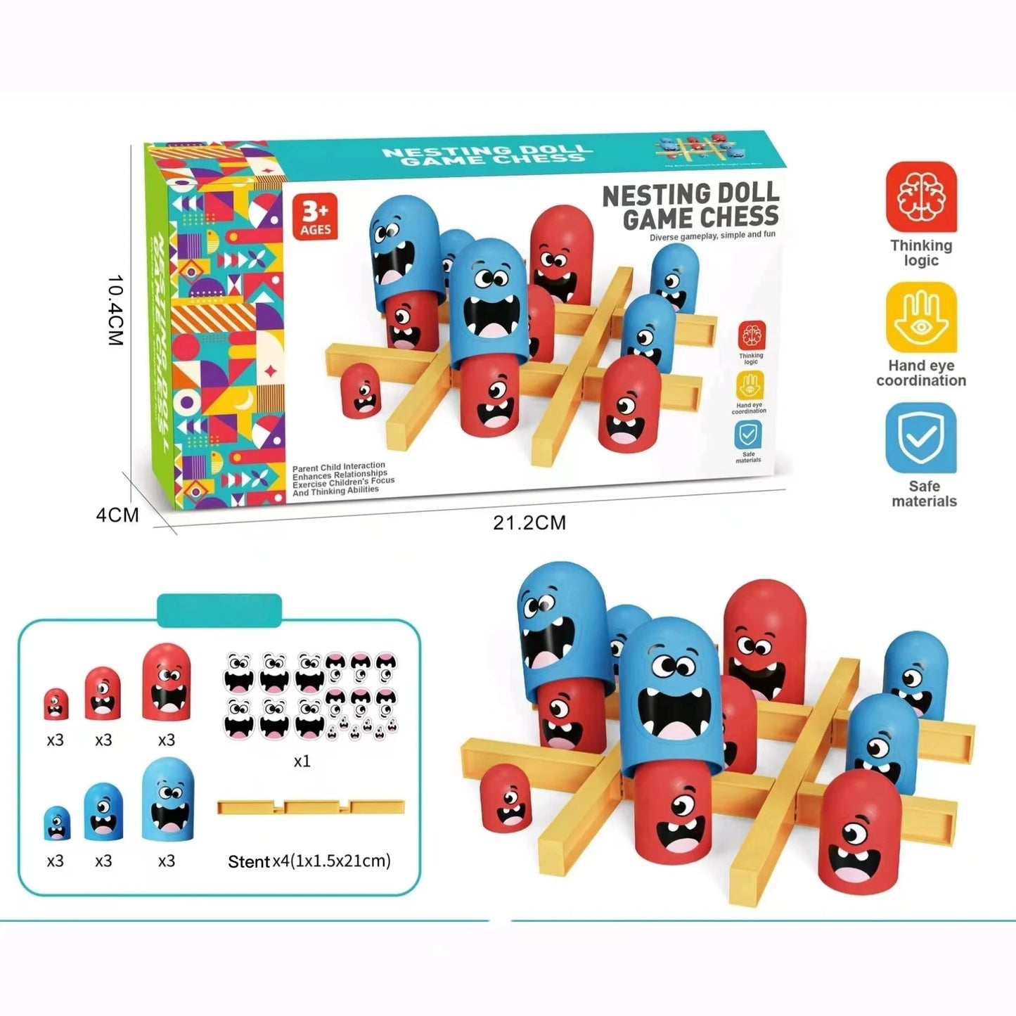 Tic Tac Toe Cartoon Board Game