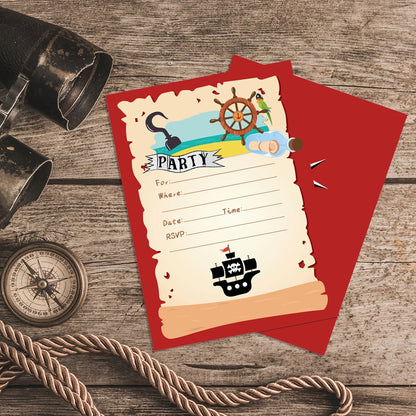 Pirate Invitations Cards 10pcs