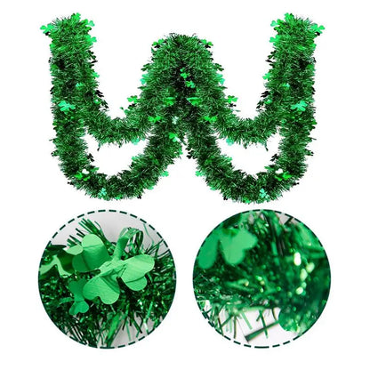 Shamrock Tinsel Garland St.Patrick's