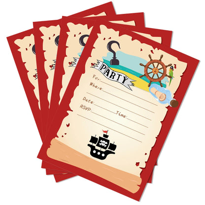 Pirate Invitations Cards 10pcs