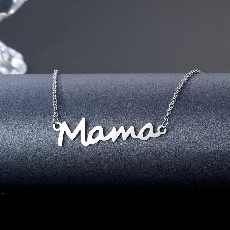 Mama Letter Pendant Necklace