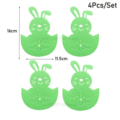 Easter Felt Cutlery Holder 4Pcs