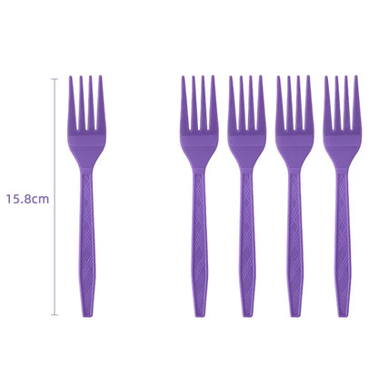 Disposable Plastic Cutlery Set 24Pcs