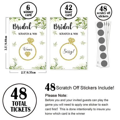 Wedding Scratchcard 48Pcs